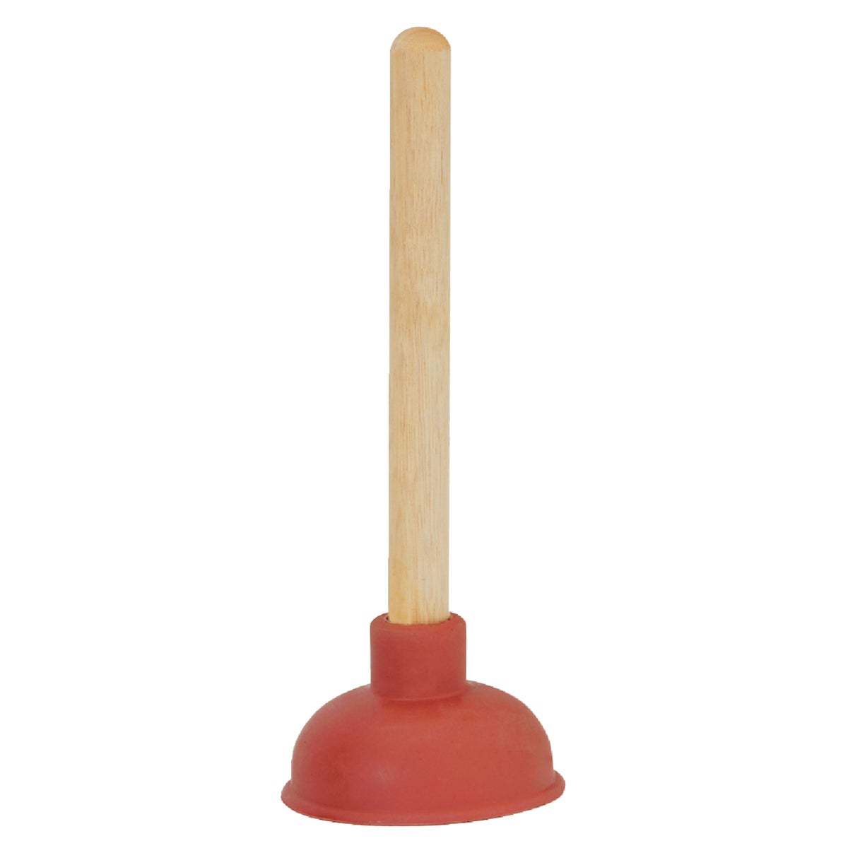 Item 415713, Heavy-duty, red rubber force cup will not harden or crack.