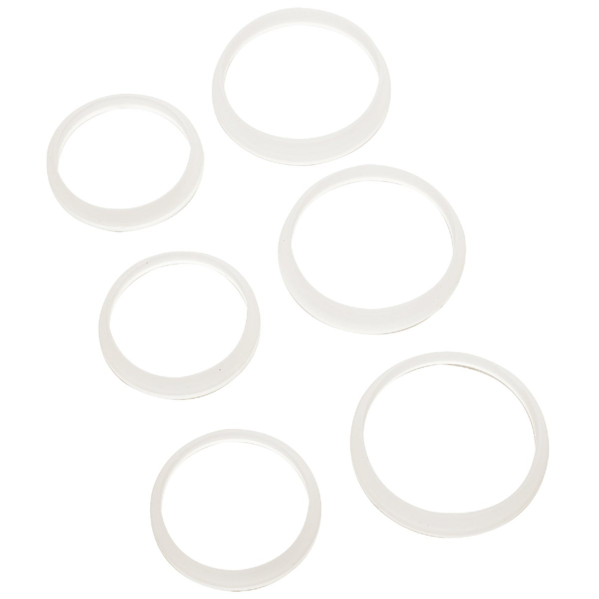 Item 416213, Poly slip-joint washers, 1-1/4" or 1-1/2" 6 per card (3 of each size