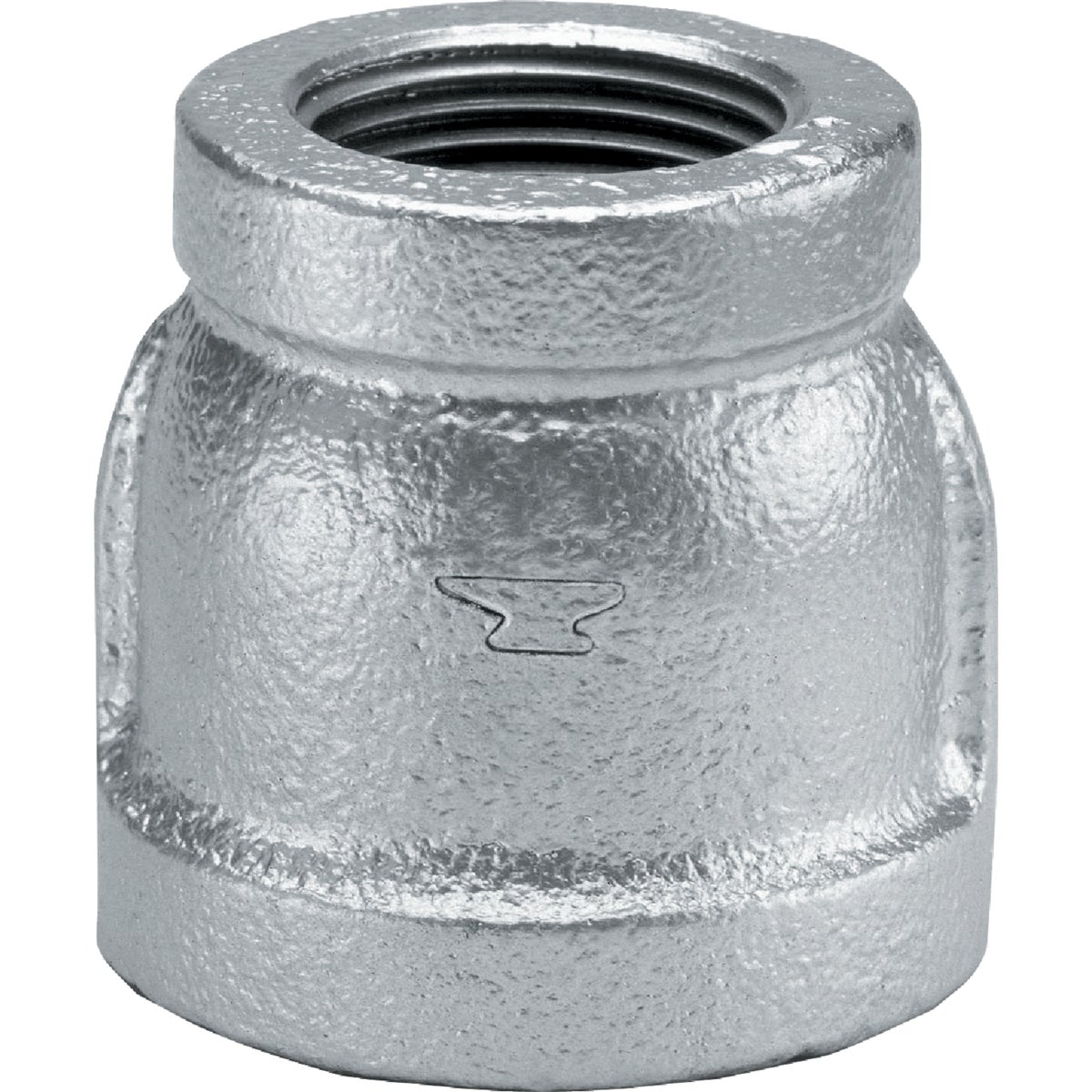Item 422545, Galvanized reducing coupling made by Anvil.