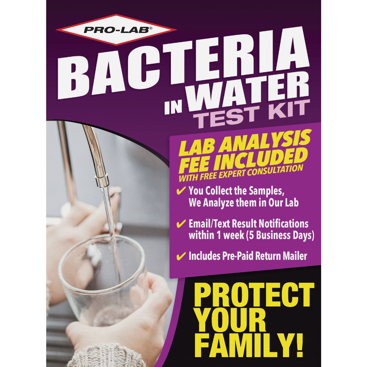 Item 426131, Simple to use DIY test kit indicates the presence of dangerous Coliform and