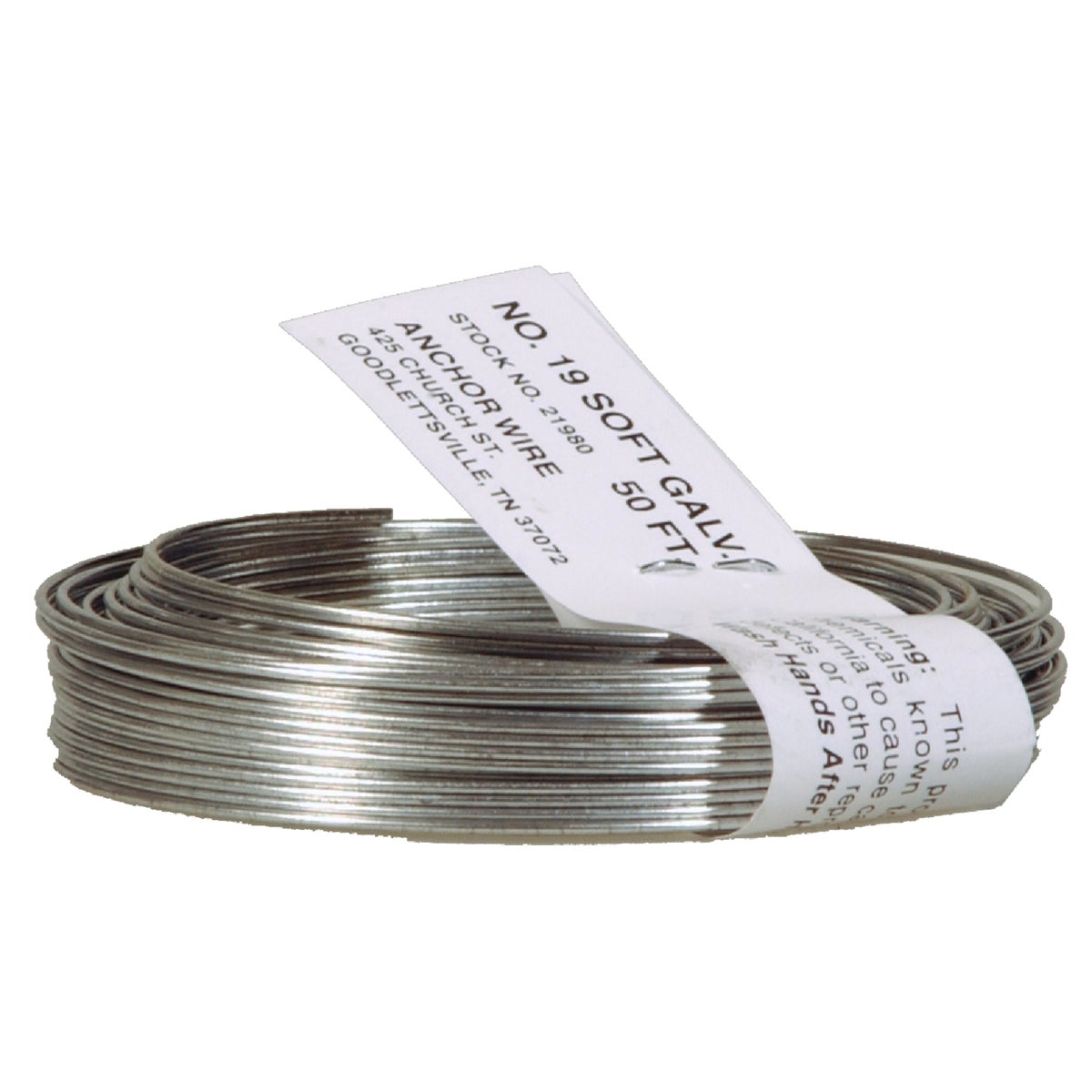 Item 429441, Mechanics and Stovepipe Wire. A general purpose line of wire. 50 Ft.