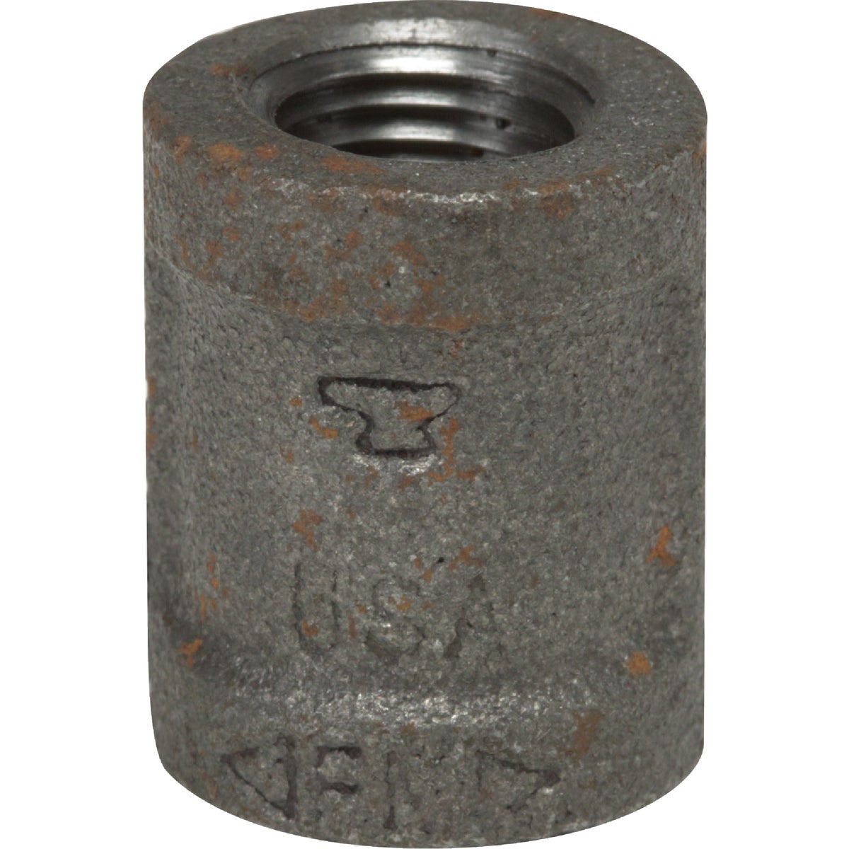 Item 434132, Malleable black iron pipe fitting made for tensile strength.