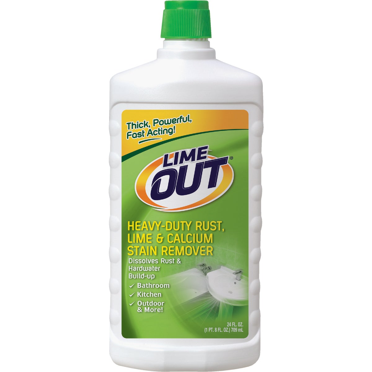 Item 435244, Extra strong to remove and dissolve tough lime, rust, calcium, soap scum, 