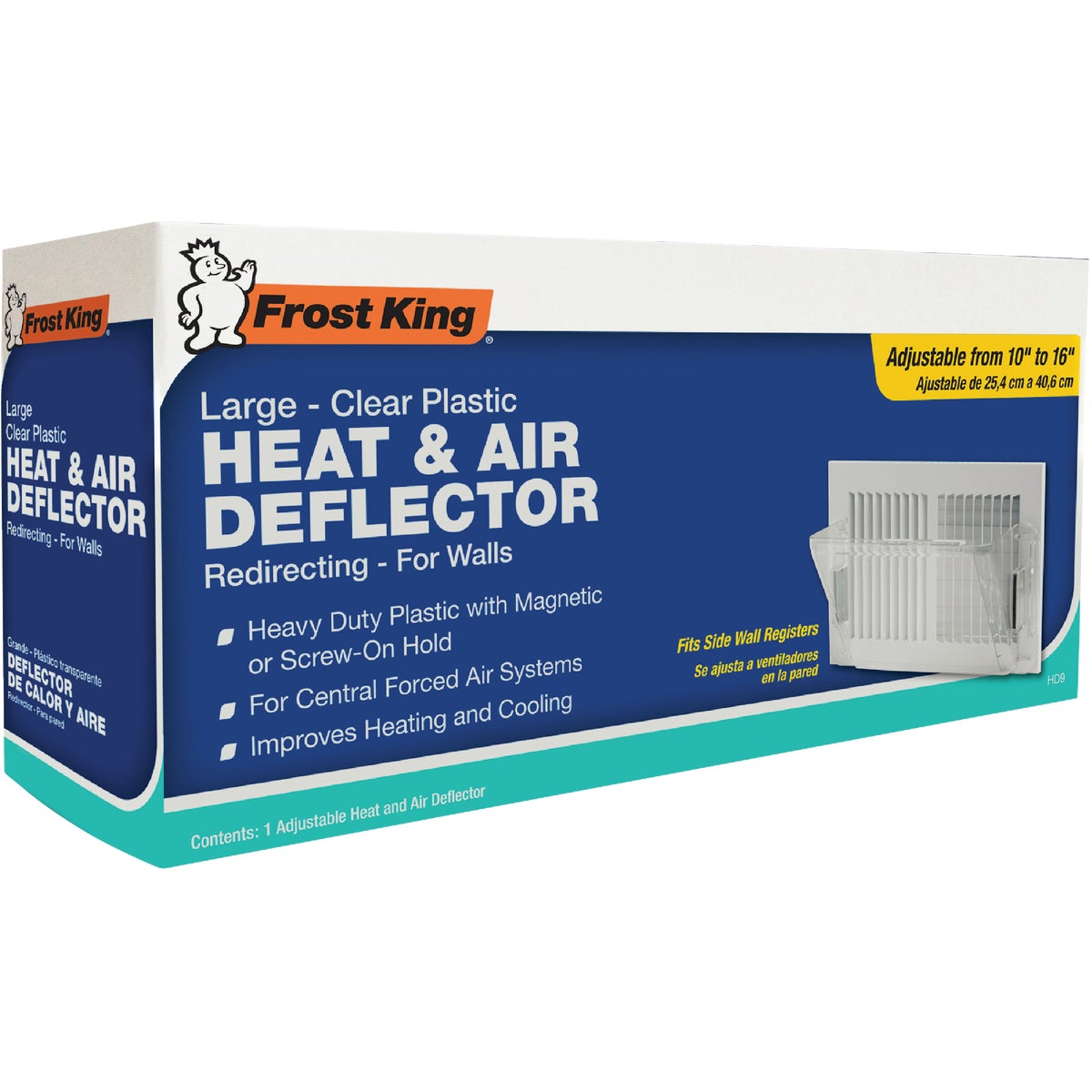 Item 437058, Frost King's heat and air deflectors make the distribution of air 