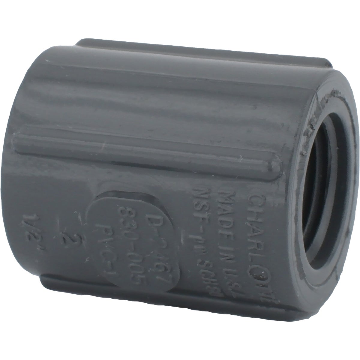 Item 437806, PVC Coupling is used to join lengths of pipe.