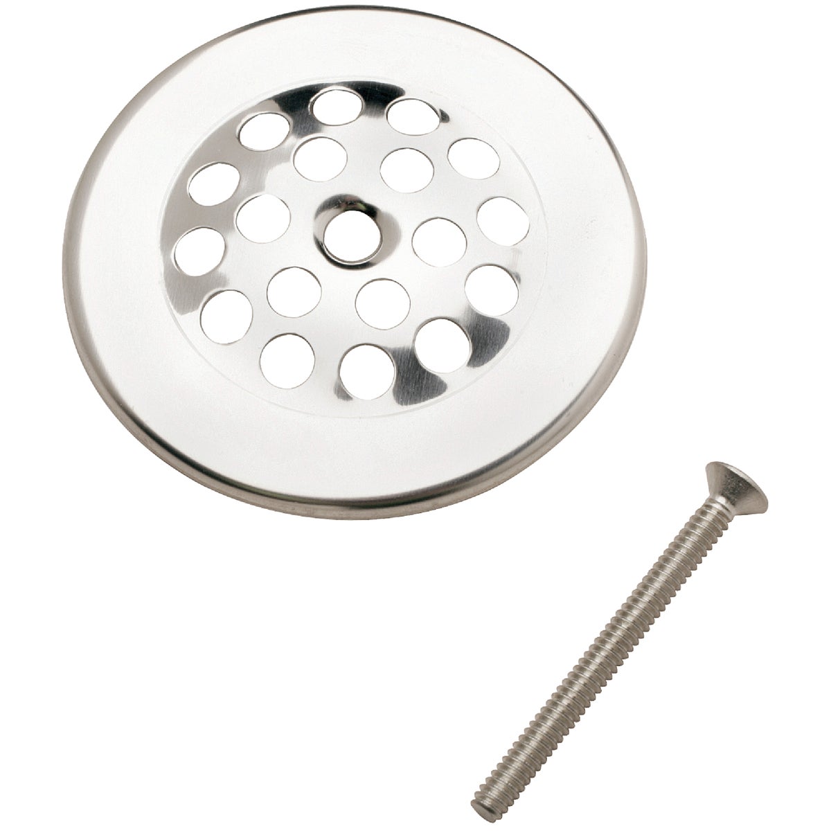Item 438477, 2" O.D. strainer dome cover with screw for triplever bath drain.
