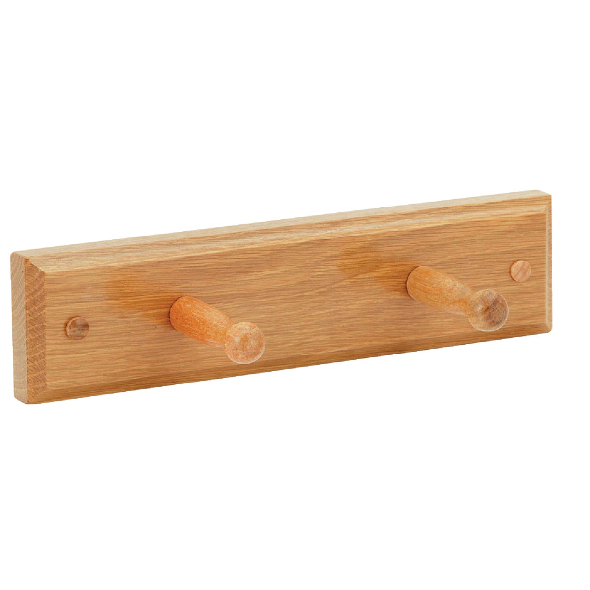 Item 448648, Solid oak with medium oak finish triple robe hook