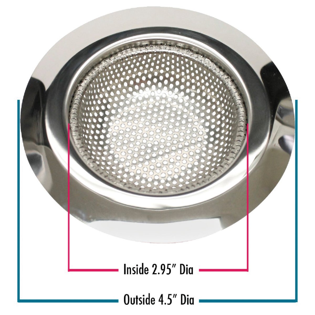 Item 448739, Features 2 millimeter holes drilled into the strainer to prevent clogging 