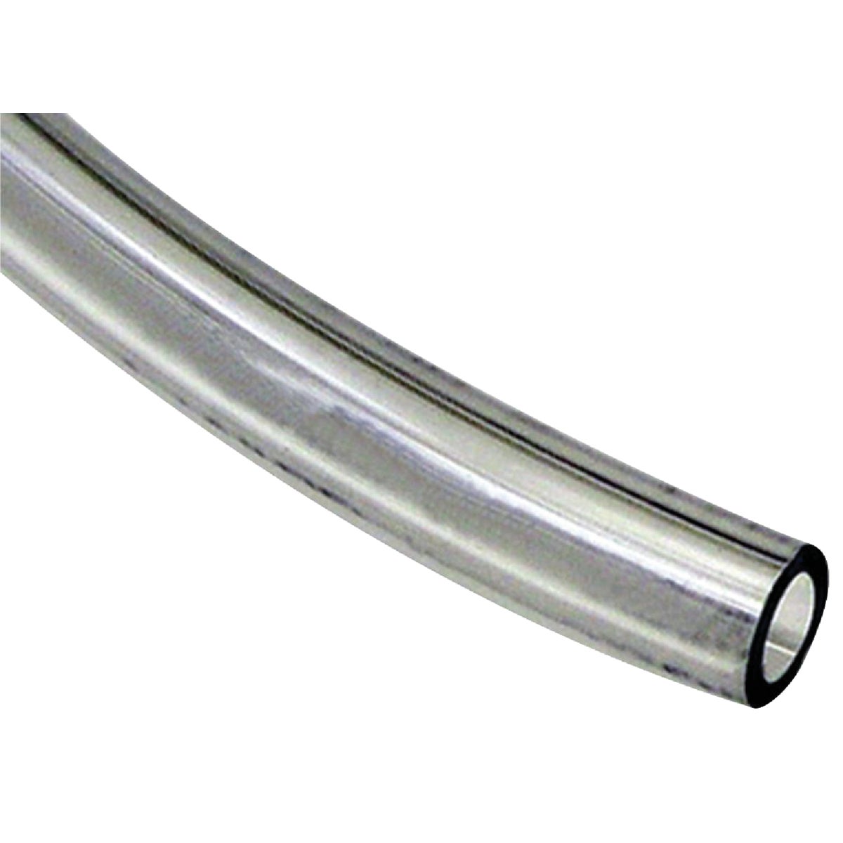 Item 453641, Clear vinyl tubing. Suitable for use with liquids, chemicals, and gases.