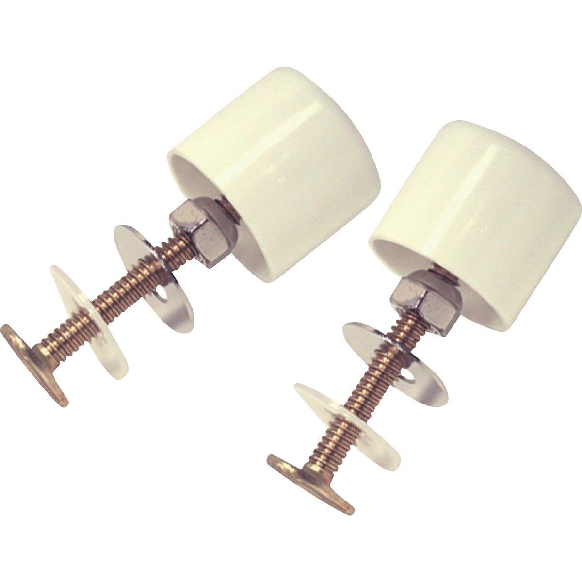 Item 456768, Danco 1/4" toilet bolts with screw-on caps.
