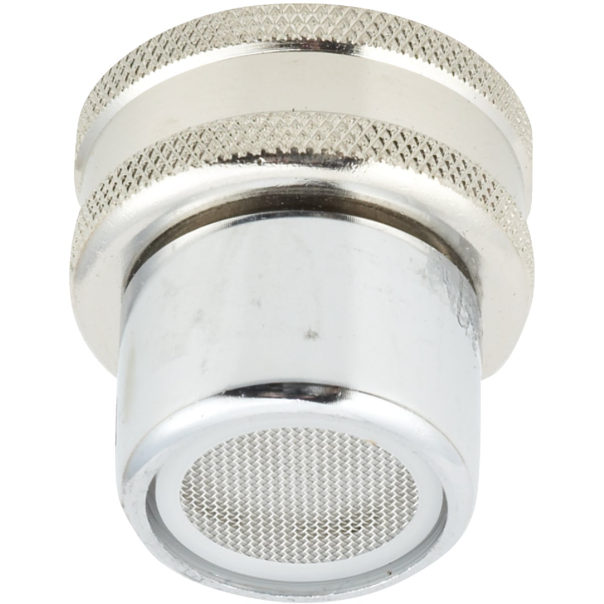 Item 456811, Fits faucets with 3/4" outside hose threads. Brass, chrome-plated.