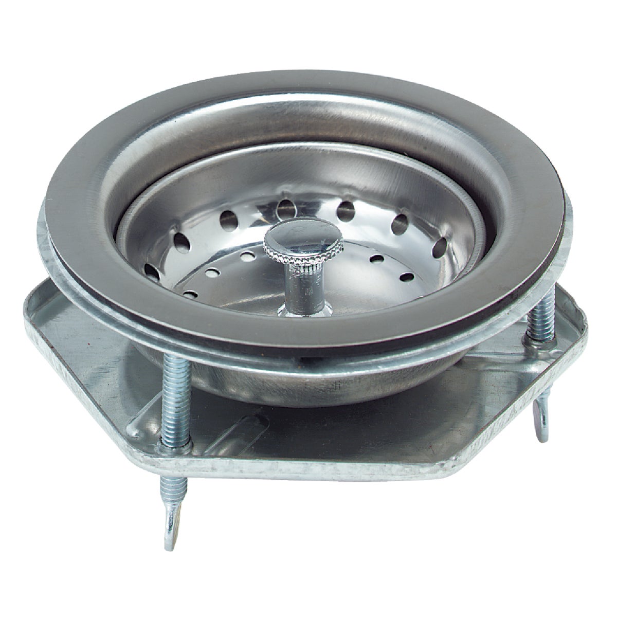 Item 457094, Stainless steel strainer - thumb screw style. Stainless steel body.