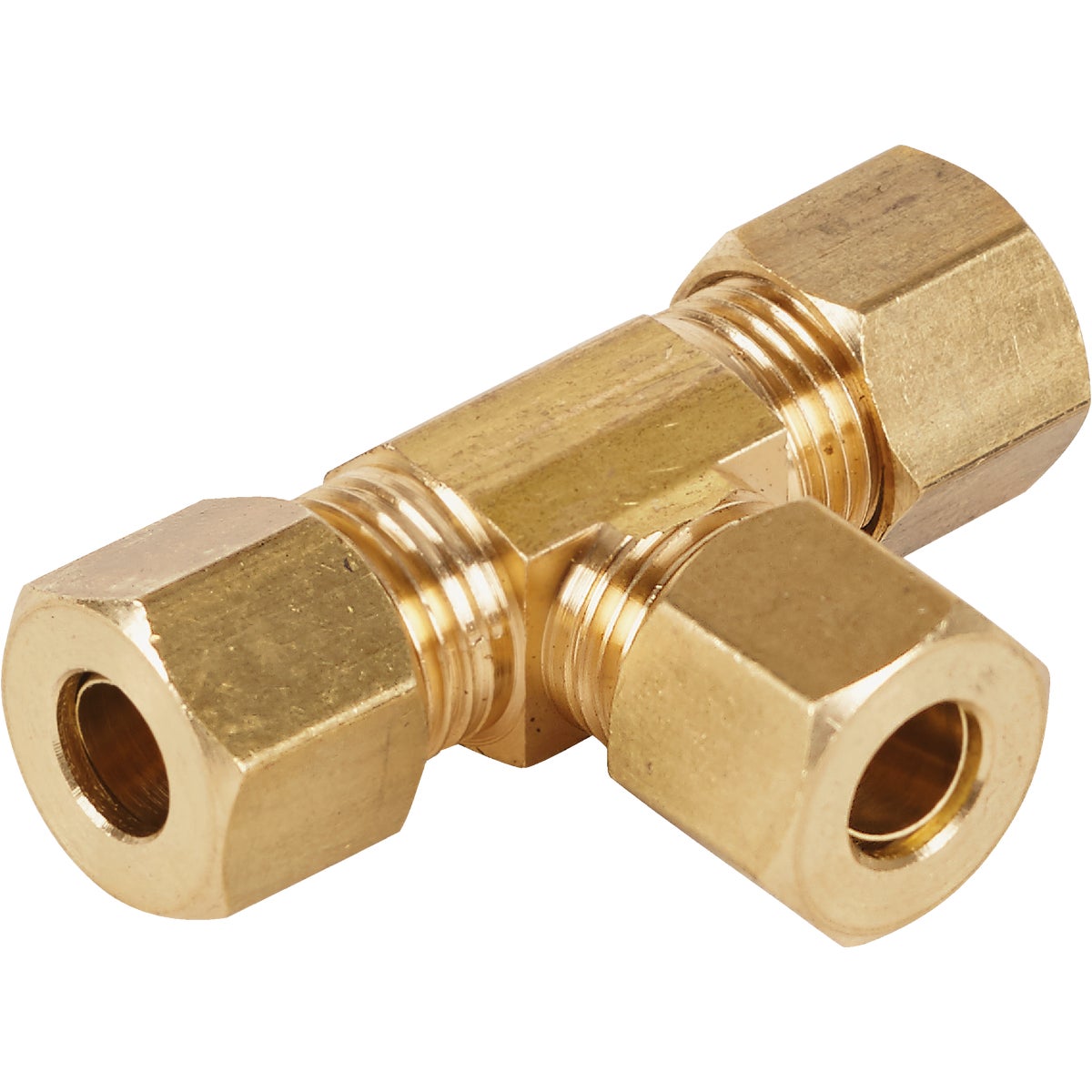 Item 458414, 3-way compression fittings. O.D. tube size. 1 per card.