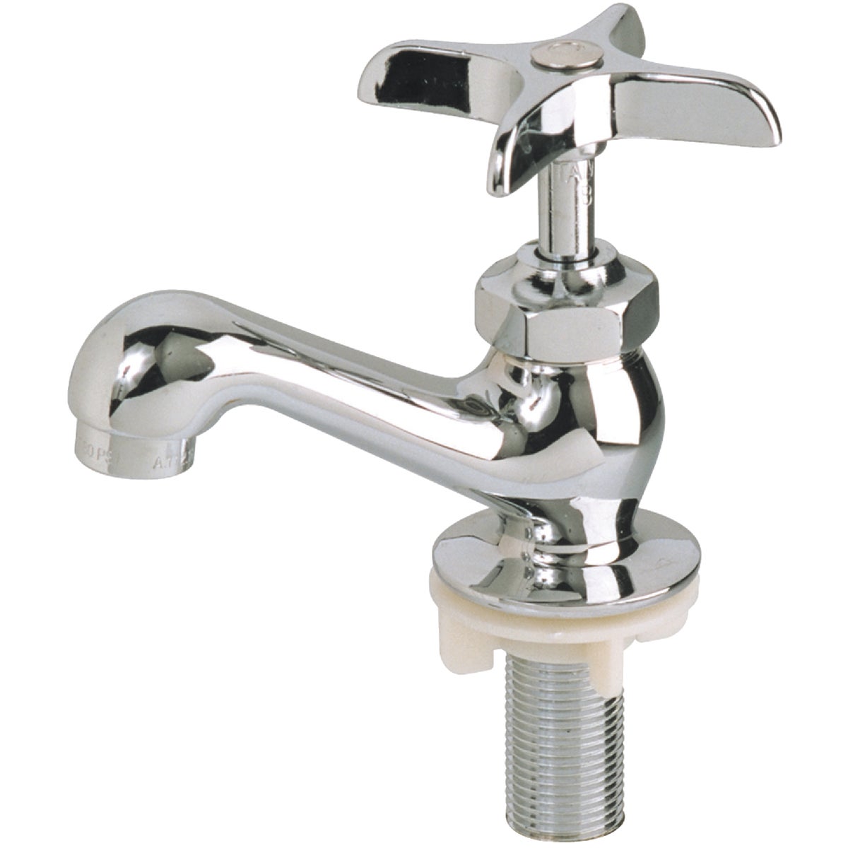 Item 459667, Heavy-duty chrome-plated brass construction, replaceable seat and stem.