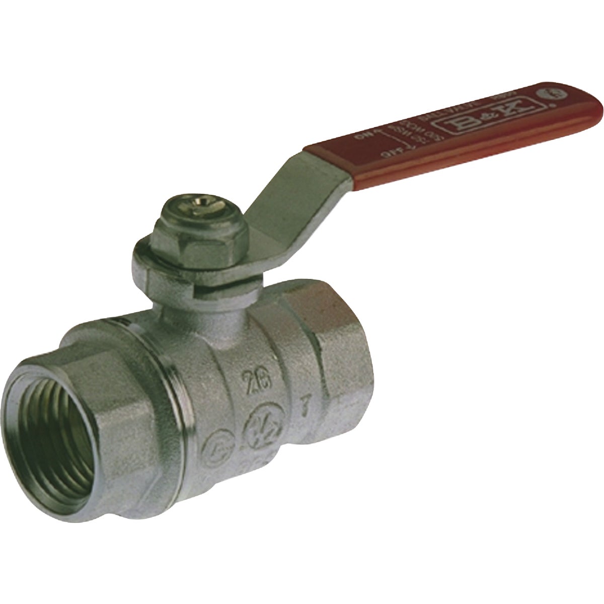 Item 459685, Forged brass chrome-plated full port ball valve F.I.P. 600 P.S.I.