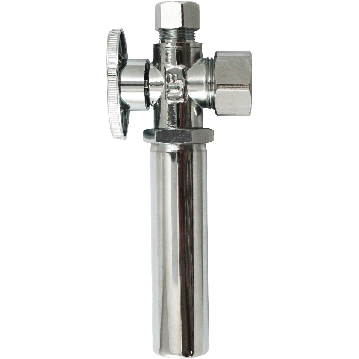 Item 469426, Quarter turn angle valve with water hammer arrestor to prevent noise and 