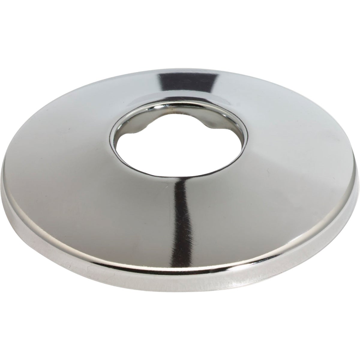 Item 496315, Shallow flange with durable copper construction and chrome-plated finish