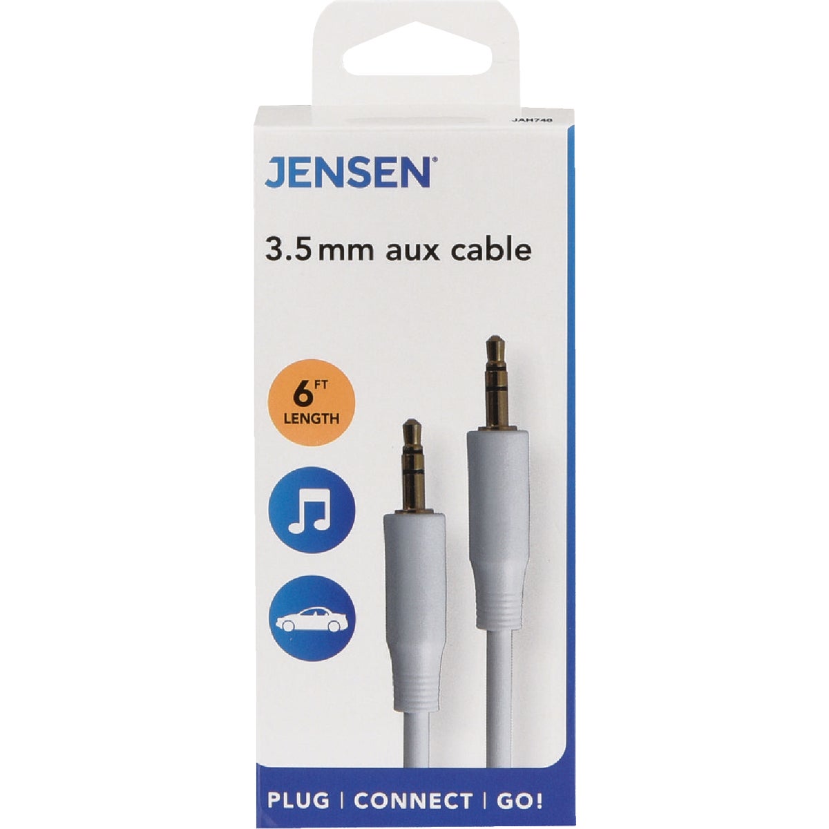 Item 500289, Durable cable used to connect portable audio players to a stereo or auto 
