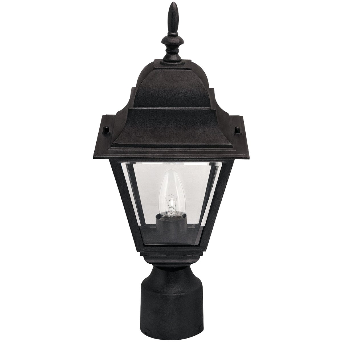Item 500376, Outdoor light fixture that fits over most 3-inch posts. Post not included.