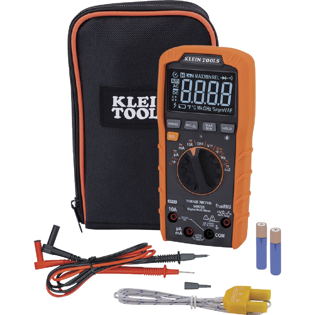 Item 500836, Automatically ranging true root mean squared (TRMS) digital multimeter that