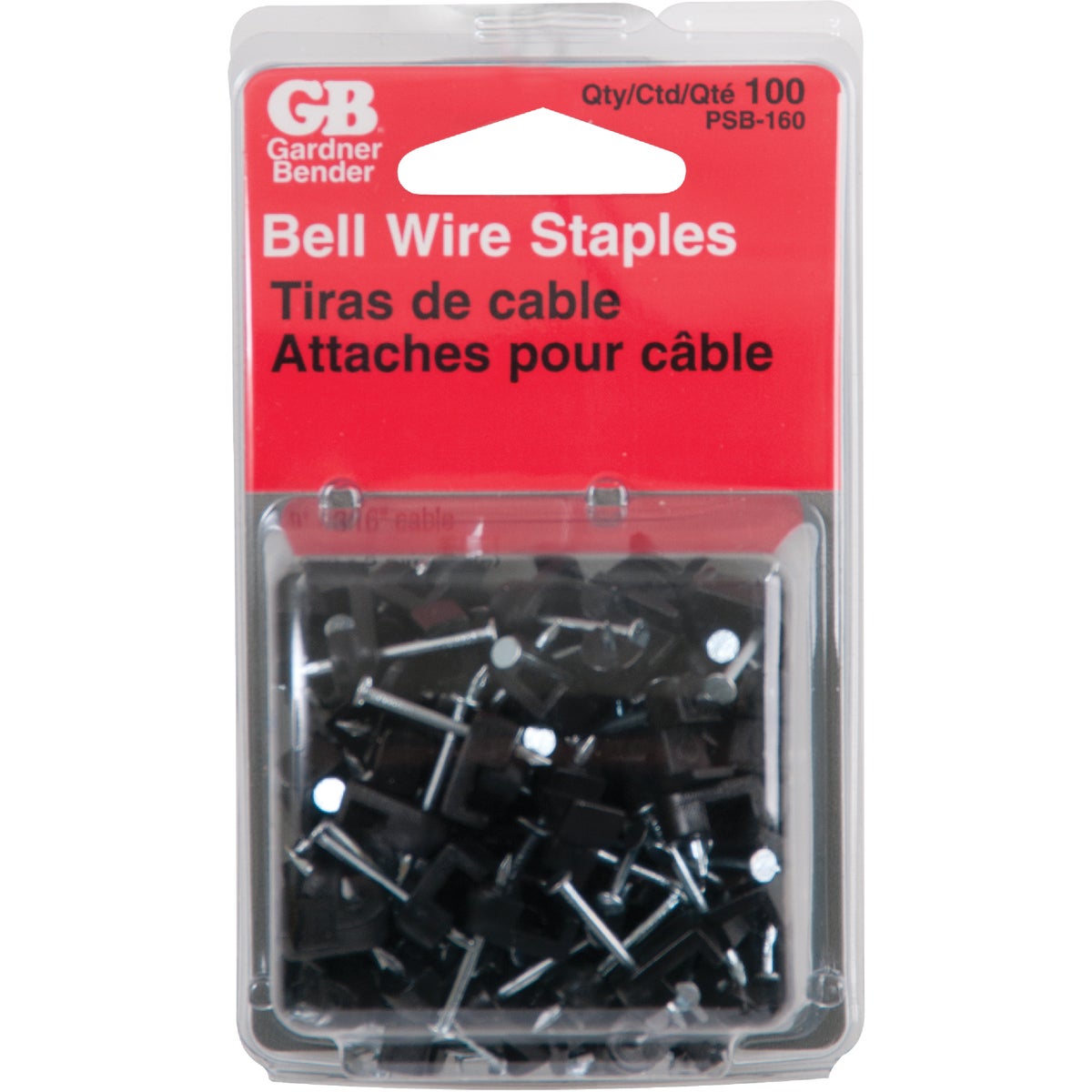 Item 501081, Low volt staple secures bell, speaker, thermostat, and telephone wire.