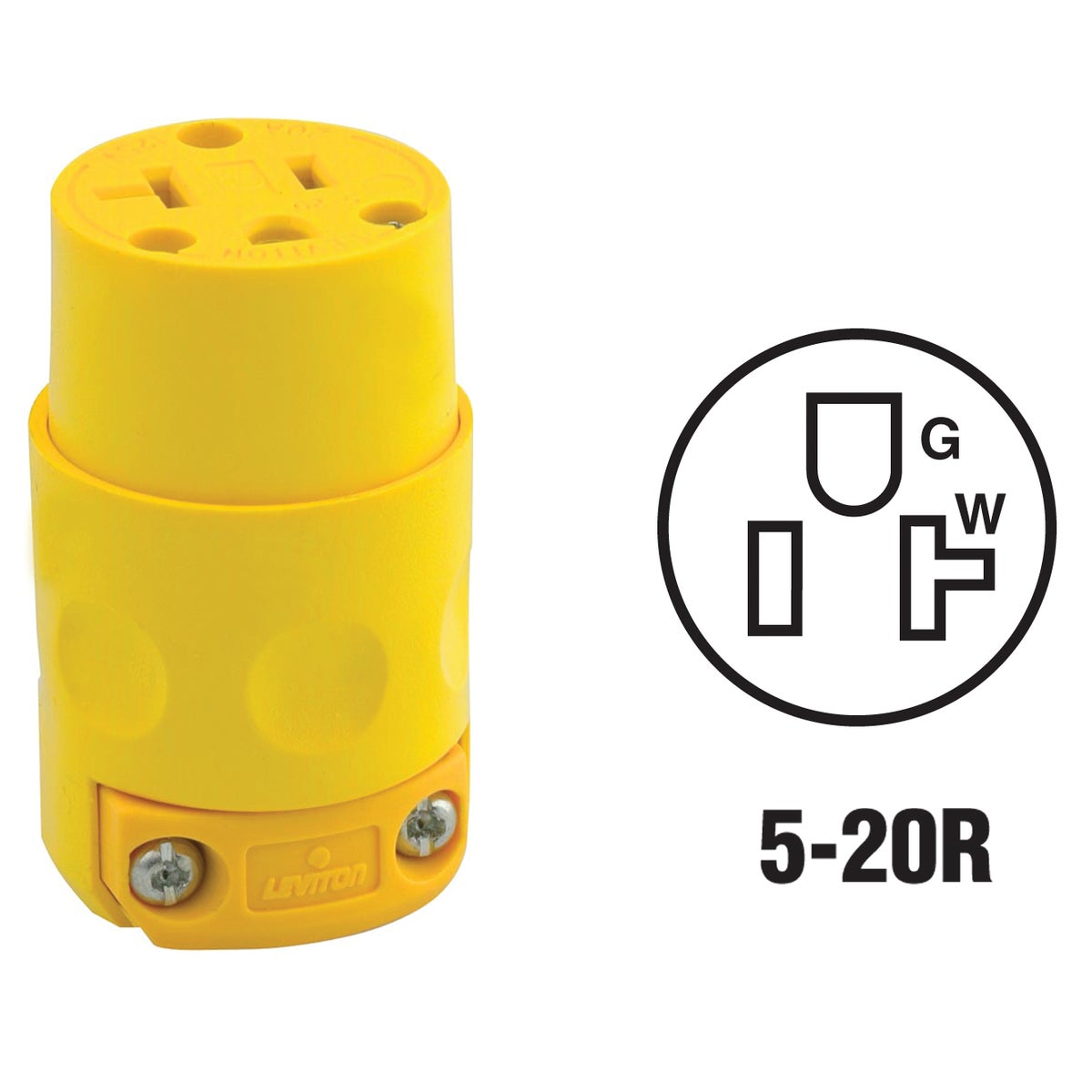 Item 501593, Commercial grade, straight blade connector.