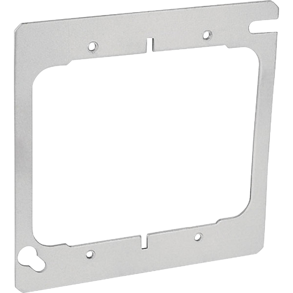 Item 501611, Square 2-gang device ring. Used with 4-inch square boxes.