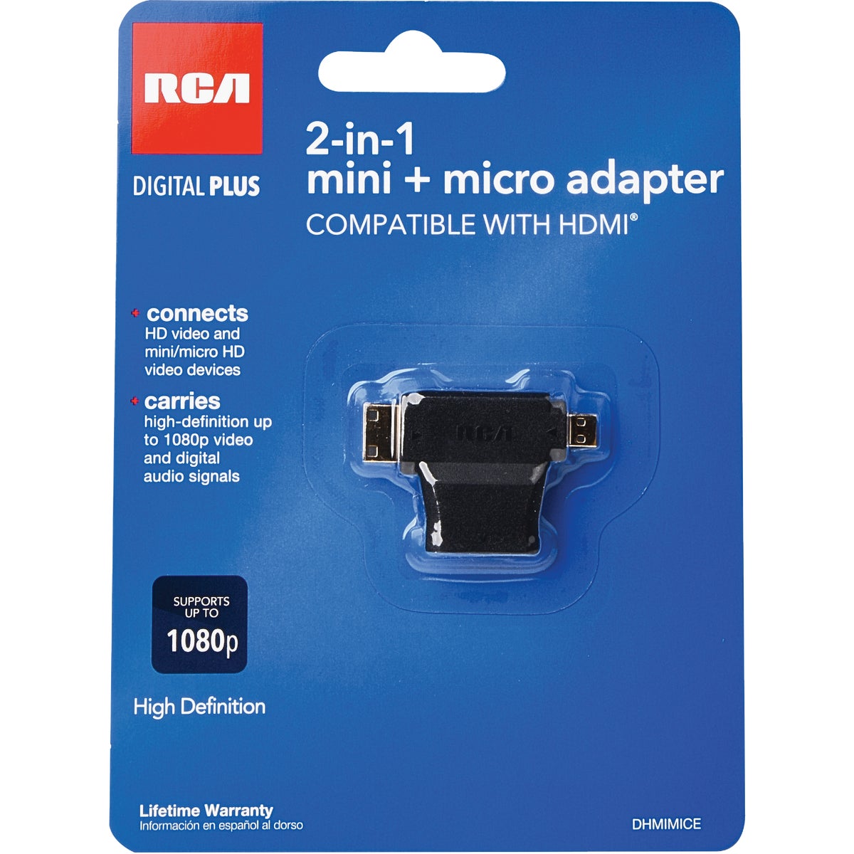 Item 502047, 2-in-1 mini plus micro HDMI adapter.