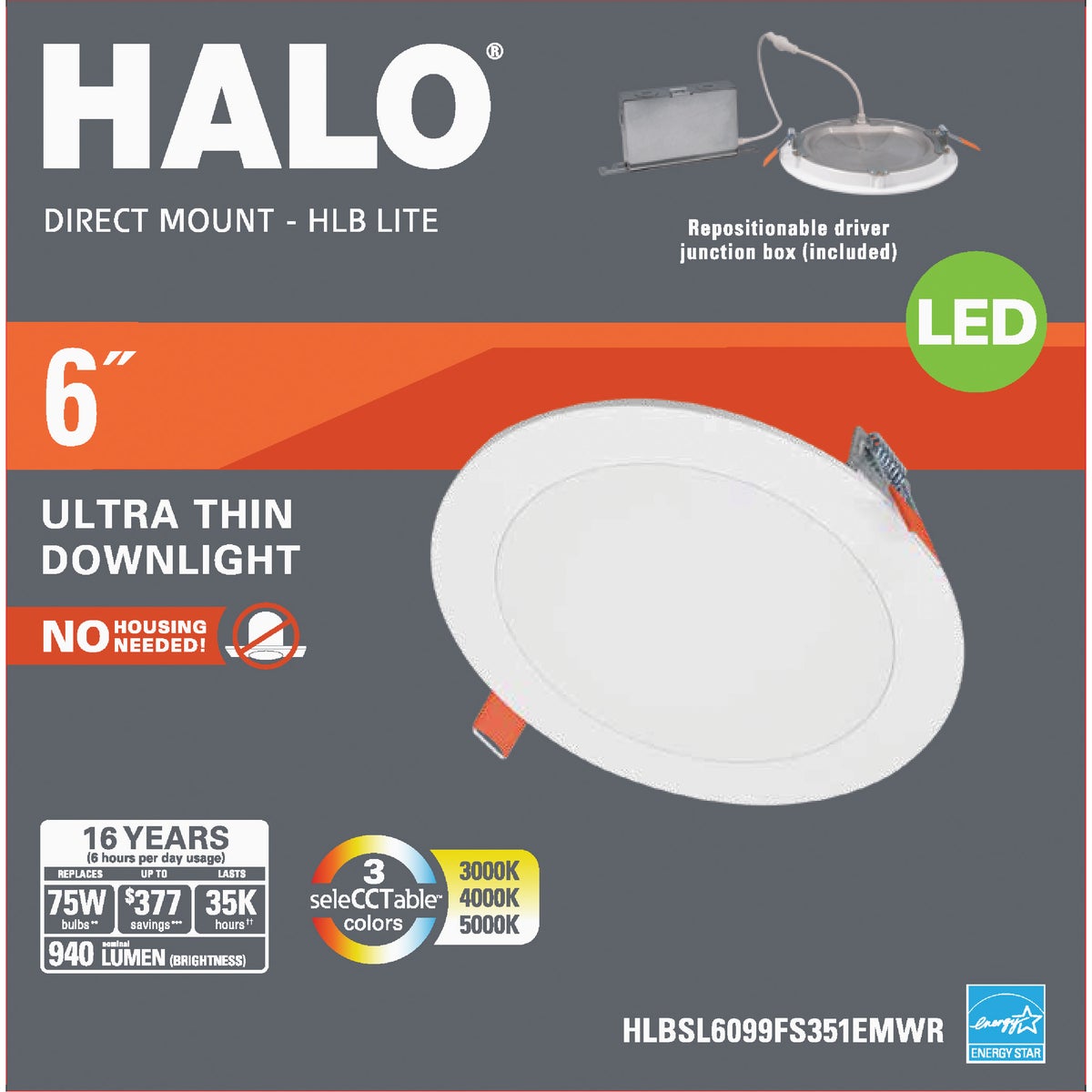 Item 502656, The Halo RLDM6 Selectable Series is a complete recessed lighting kit that 