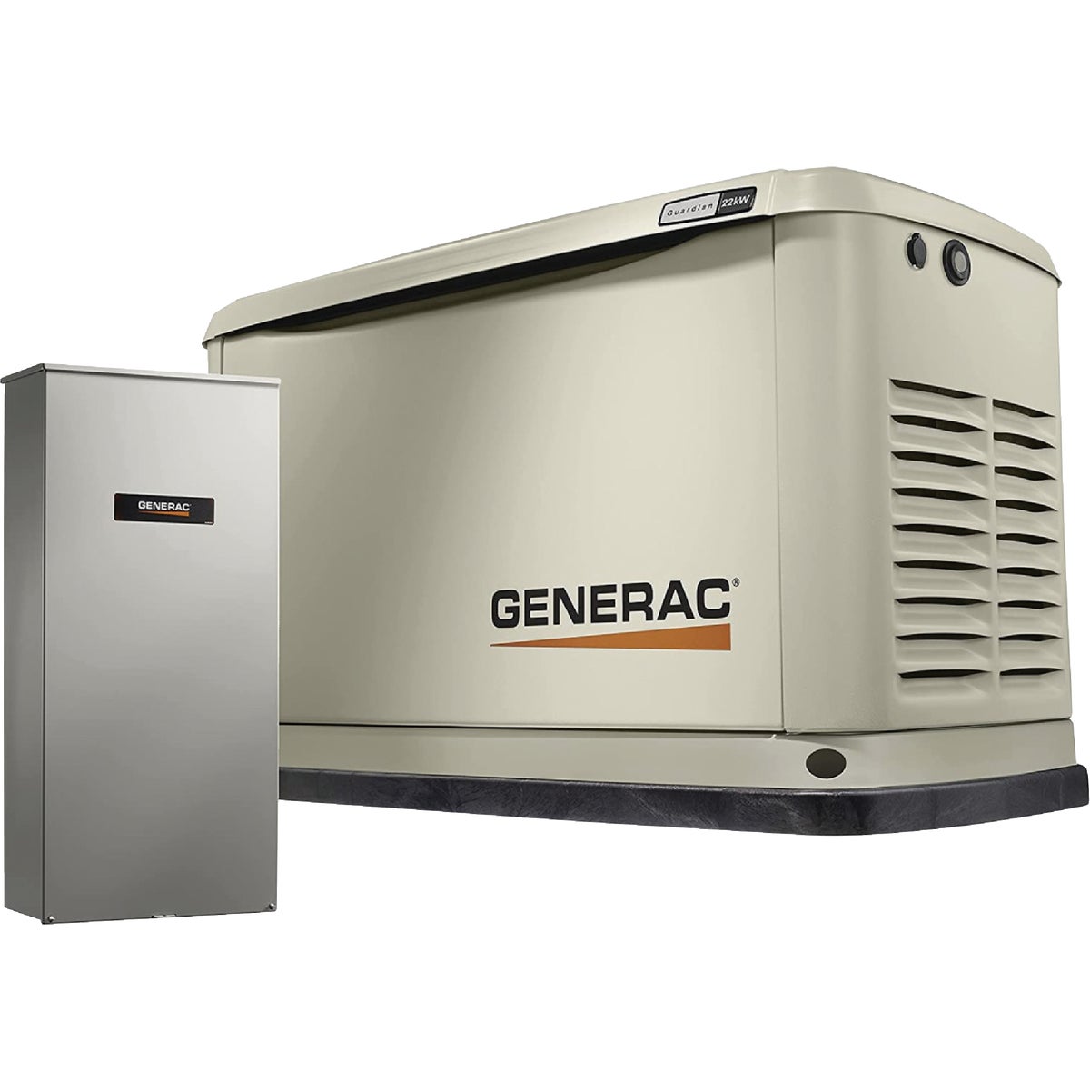Item 502846, 22,000-watt standby generator with 200-amp automatic transfer switch and 