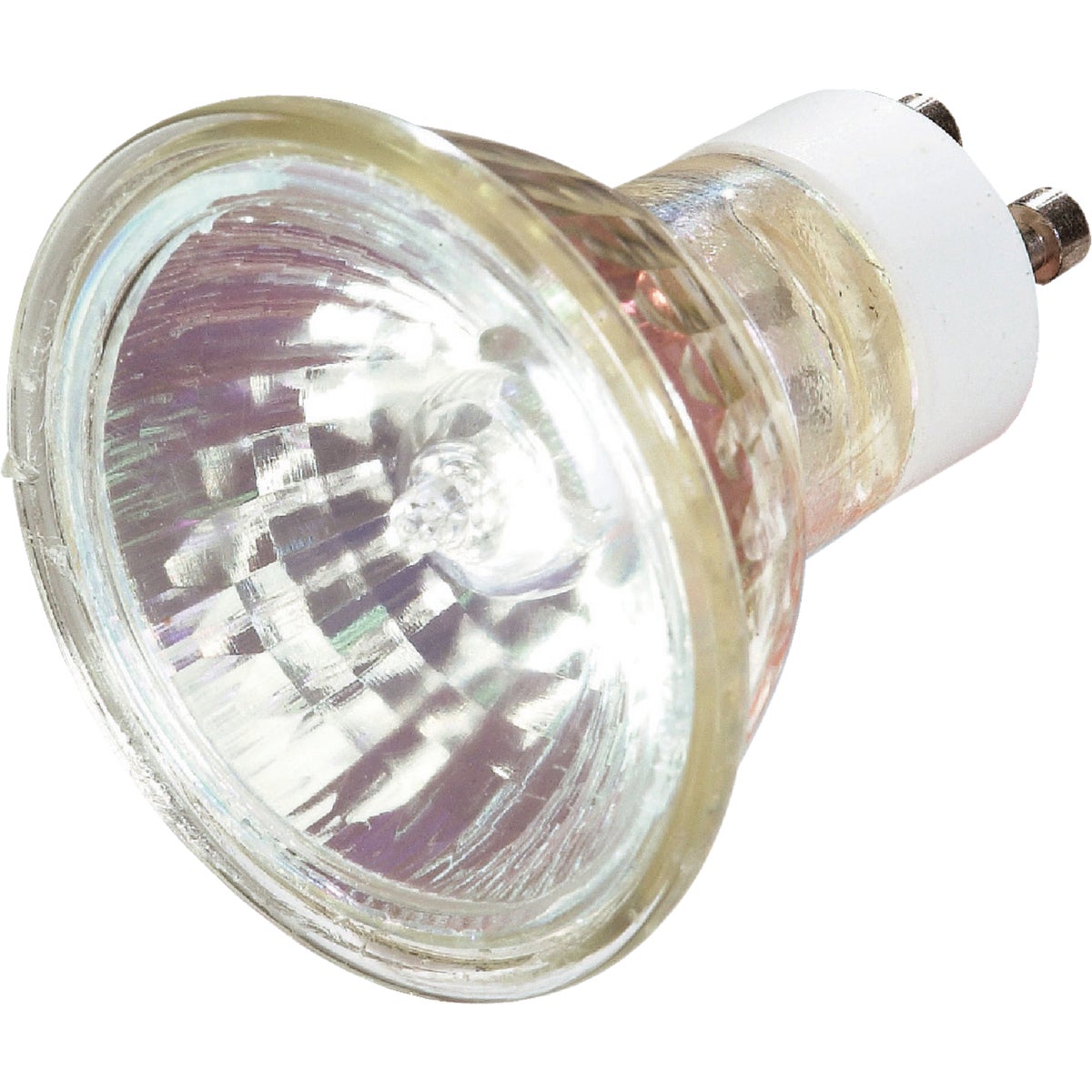 Item 507357, Halogen, clear MR16 floodlight light bulb for whiter, brighter light.