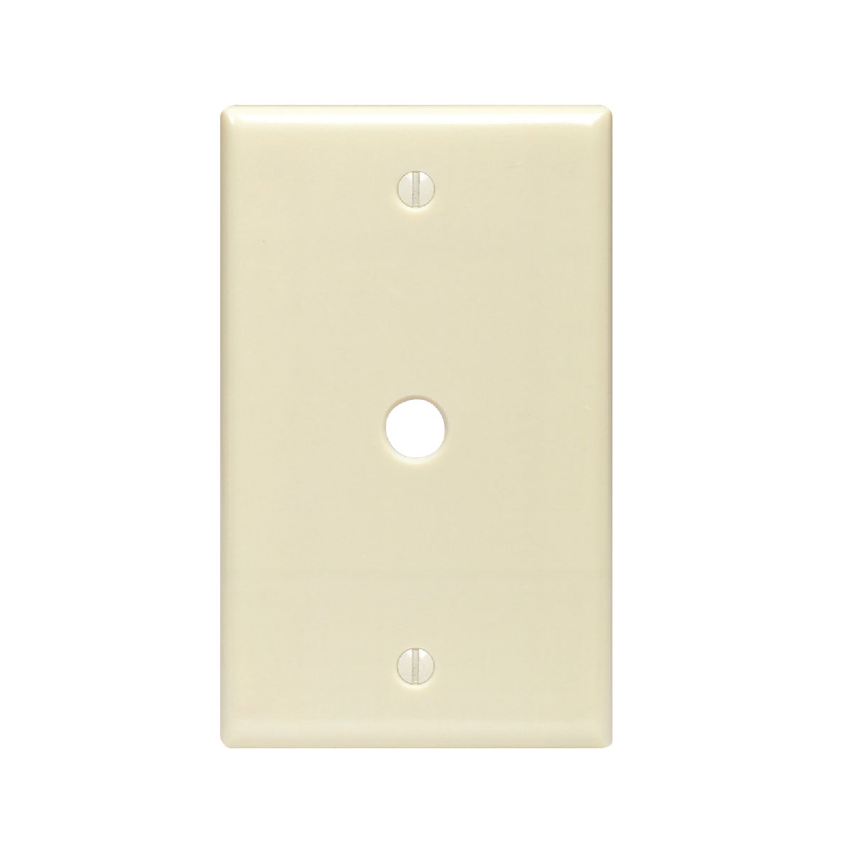 Item 511285, Standard size plastic telephone/cable wall plate. Box mount application. 0.