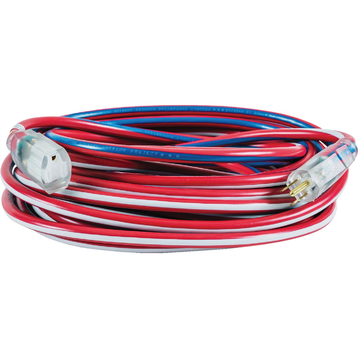 Item 511626, Contractor grade extension cord with lighted end.