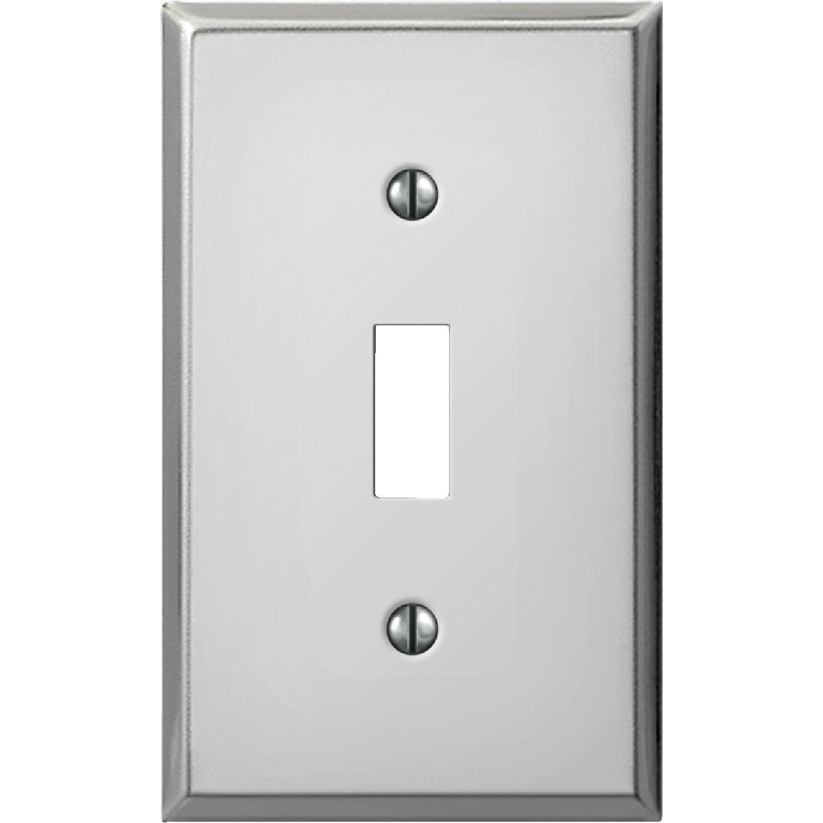 Item 513202, Stamped steel toggle switch wall plate.