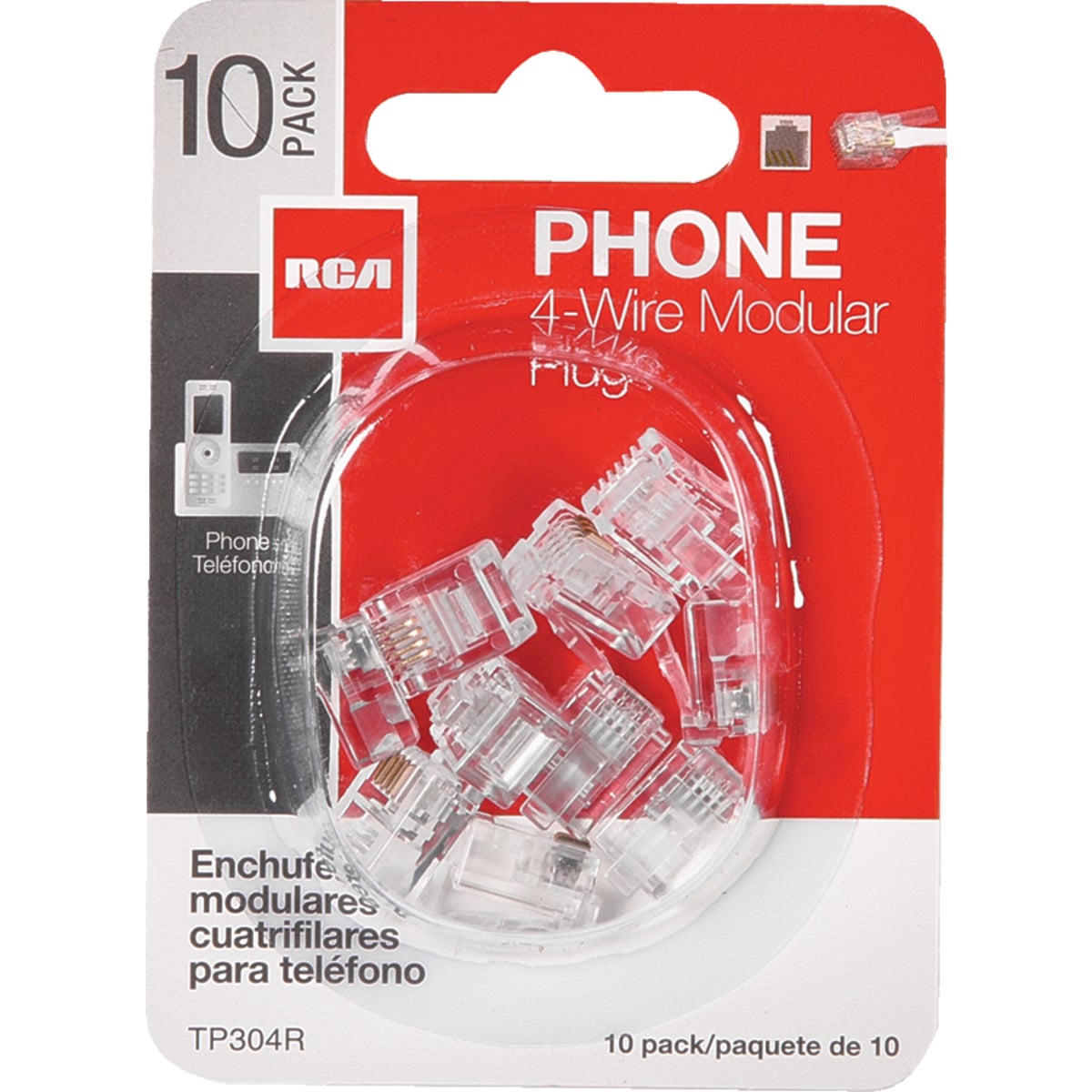 Item 516821, Modular outlet phone plug.