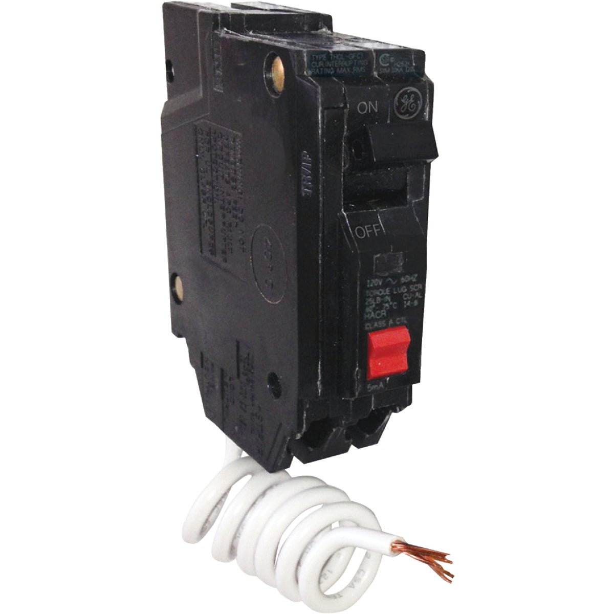 Item 519022, Single-pole GFCI (ground fault circuit interrupter) circuit breaker with 