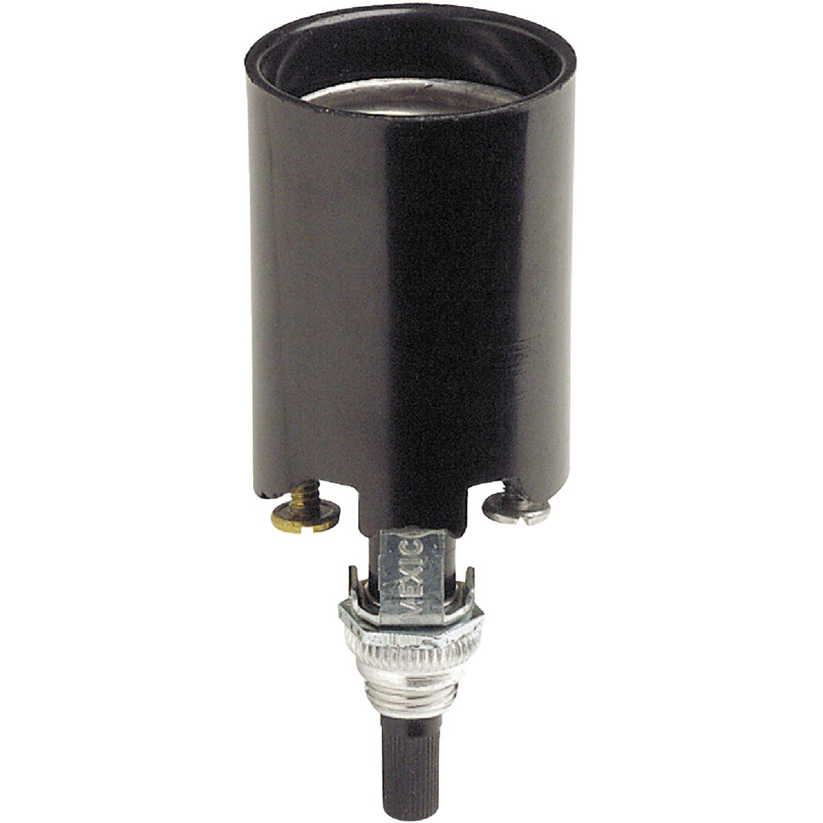 Item 523277, Phenolic candle socket with removable turn-knob. 1-piece body, 1-1/4 In. O.