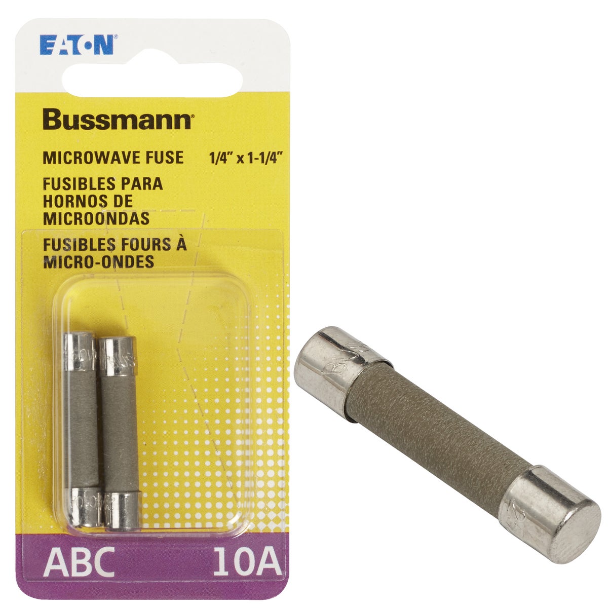 Item 527327, Fast acting ABC ceramic tube electronic fuse for use with microwave ovens.