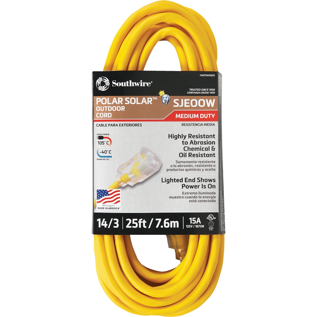 Item 528396, Cold weather extension cord.