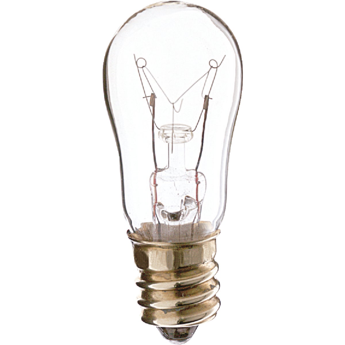 Item 532037, S6 incandescent indicator light bulb with candelabra base.