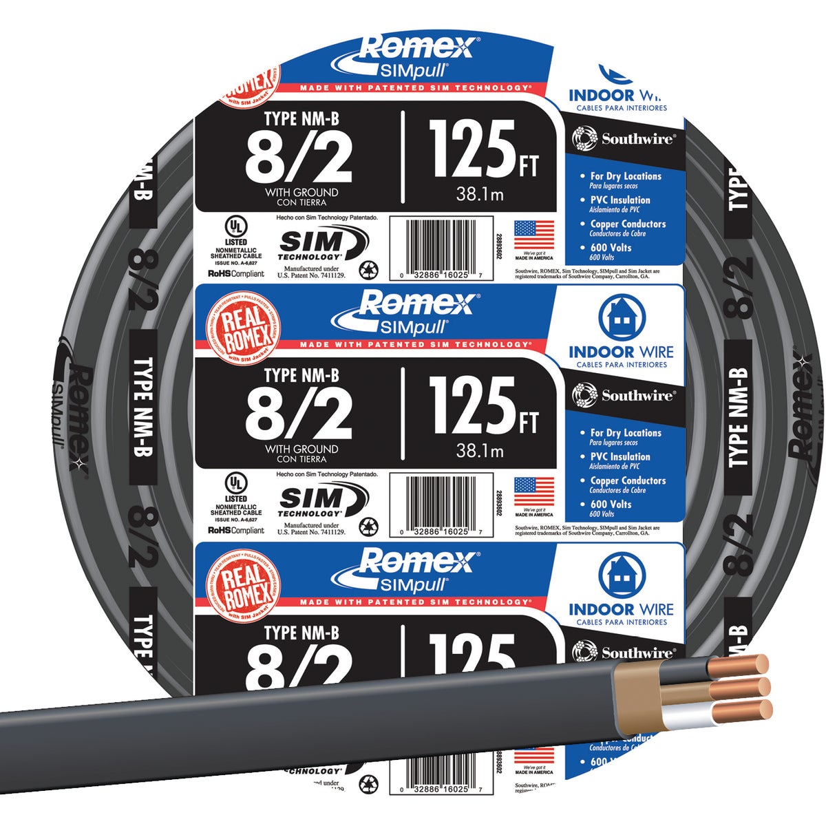Item 533009, Type NM-B cable is designed specifically for use in residential and 