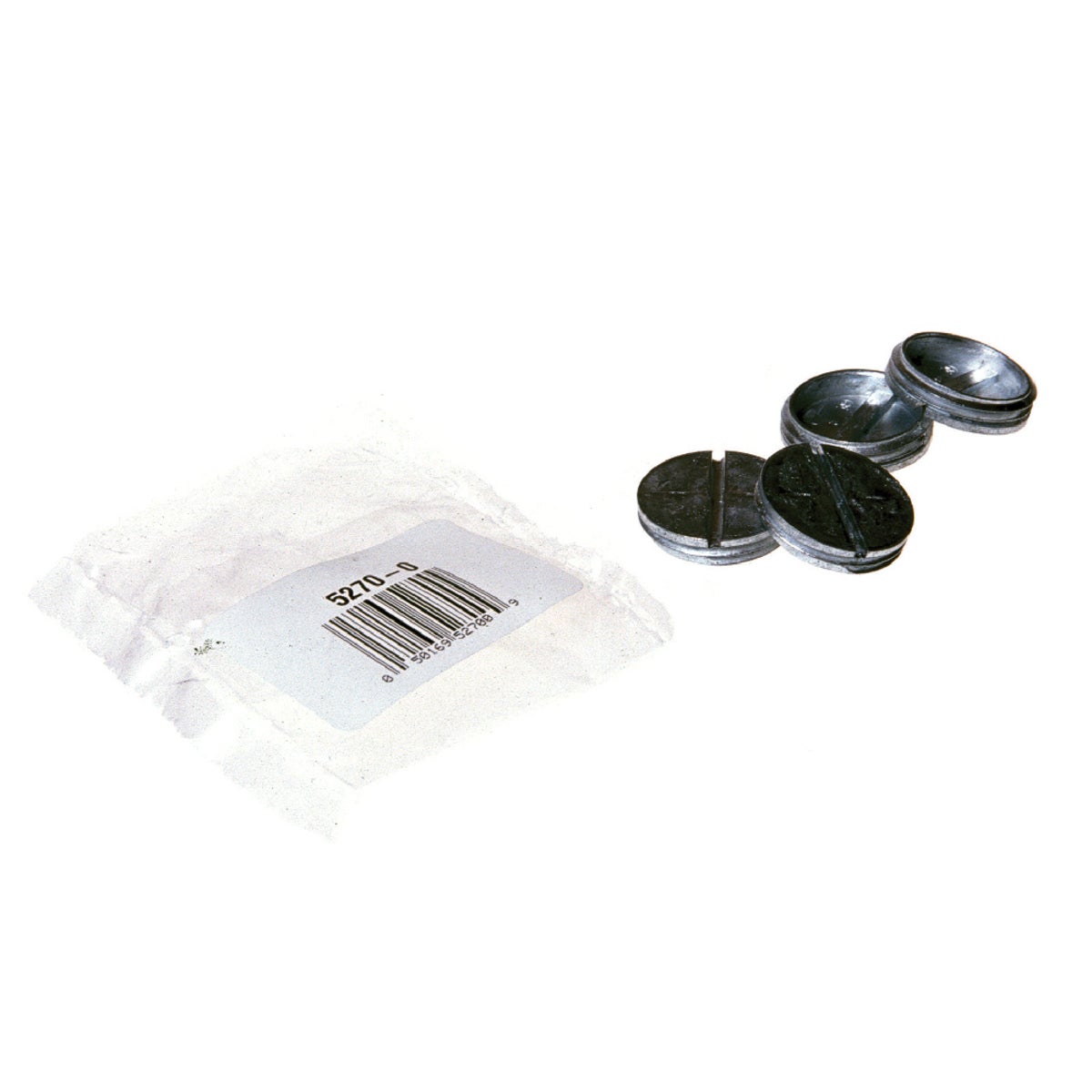 Item 537500, For threaded outlets, 3/4", 4 per poly bag.