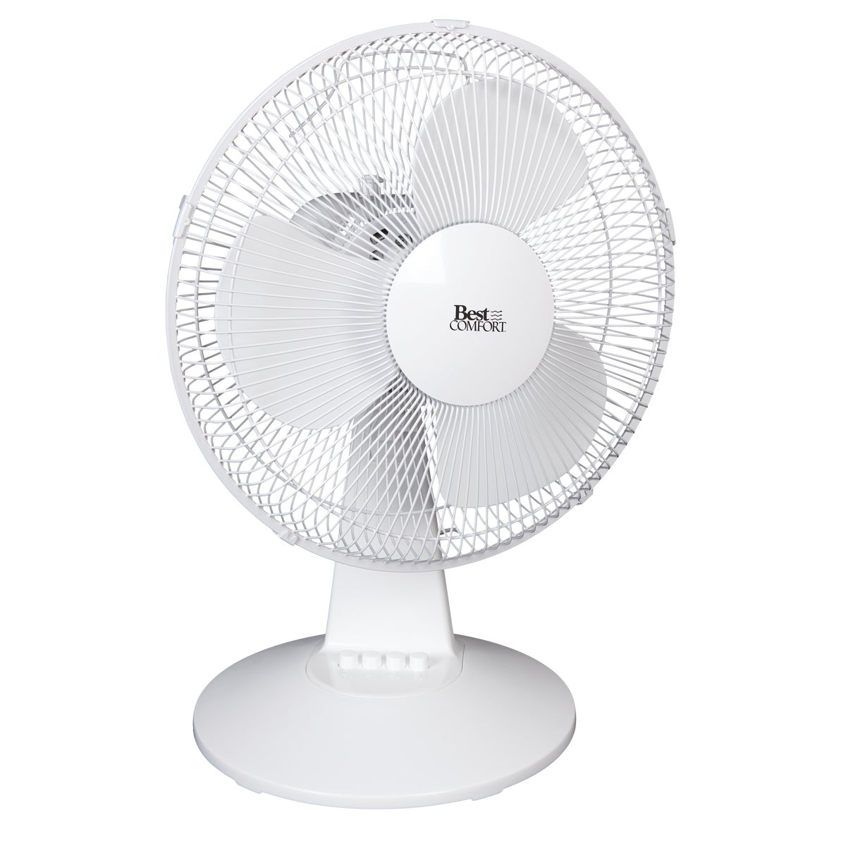 Item 544825, 3-speed, oscillating fan with push-button controls.