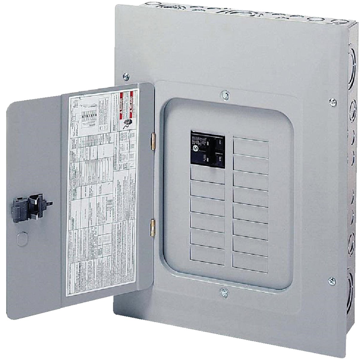 Item 545889, Single-phase, plug-on neutral, main circuit breaker load center.