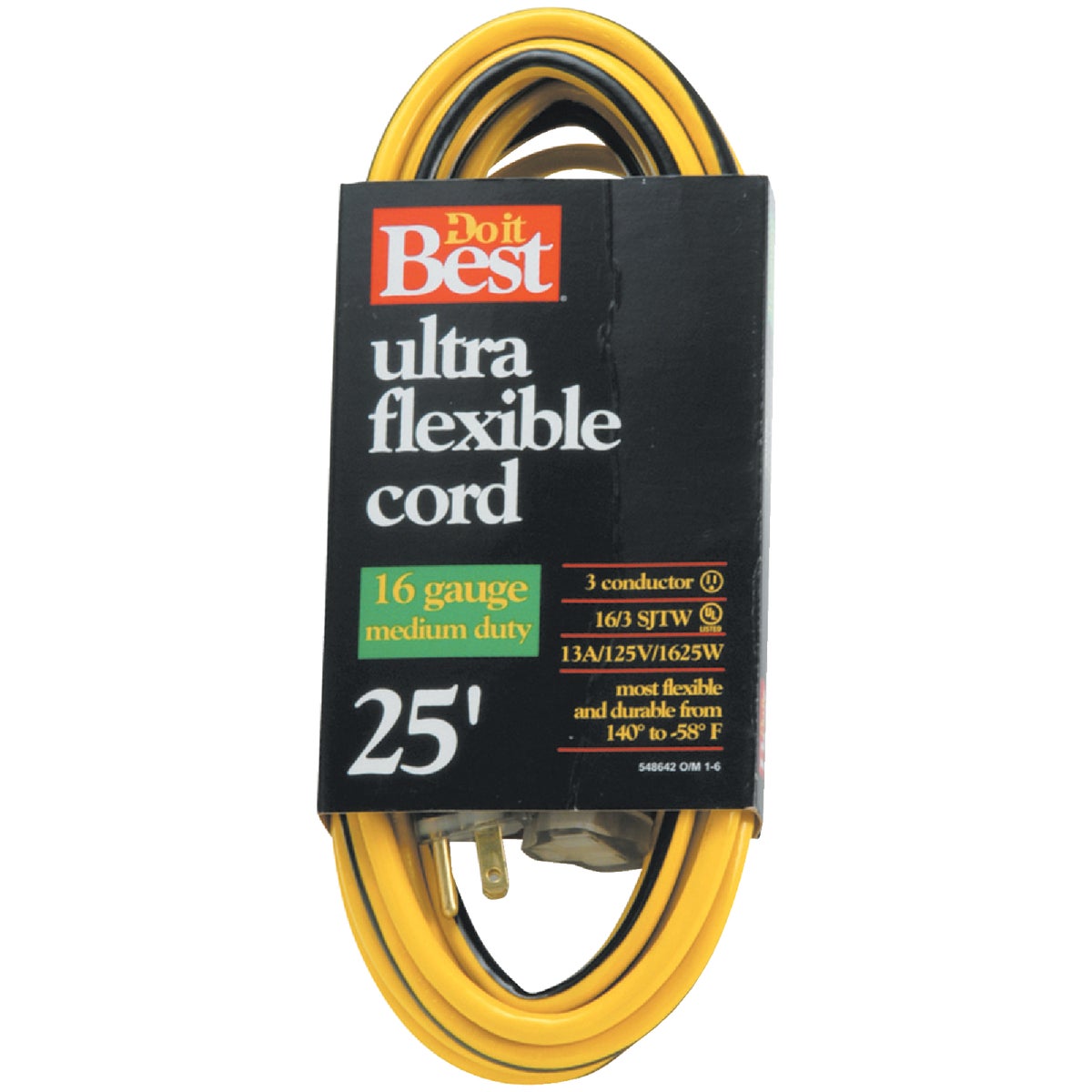 Item 548642, 16-gauge/3-conductor, medium-duty extension cord for serious do it 