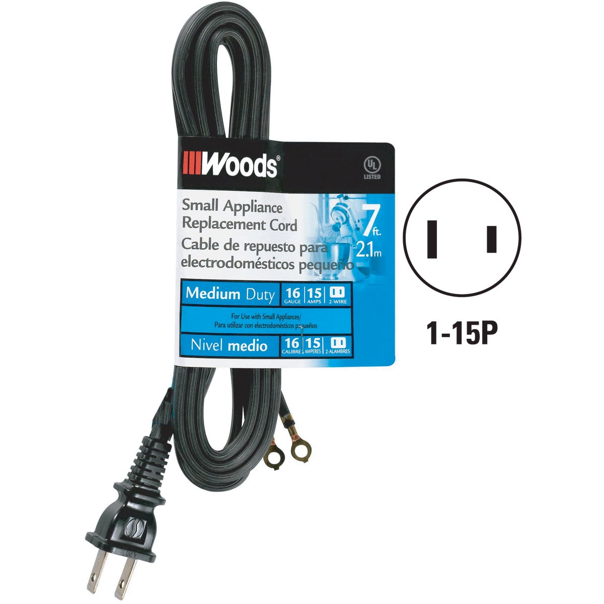 Item 549312, Replacement cord for non-polarized irons and appliances.