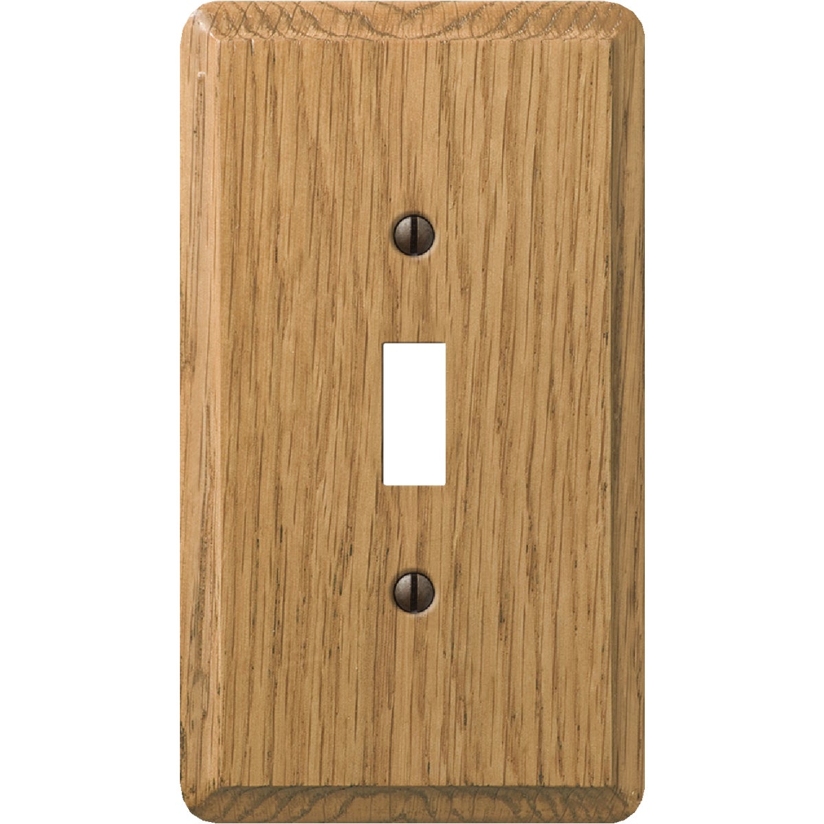 Item 549738, Solid wood toggle switch wall plate. Contemporary styling. Durable.