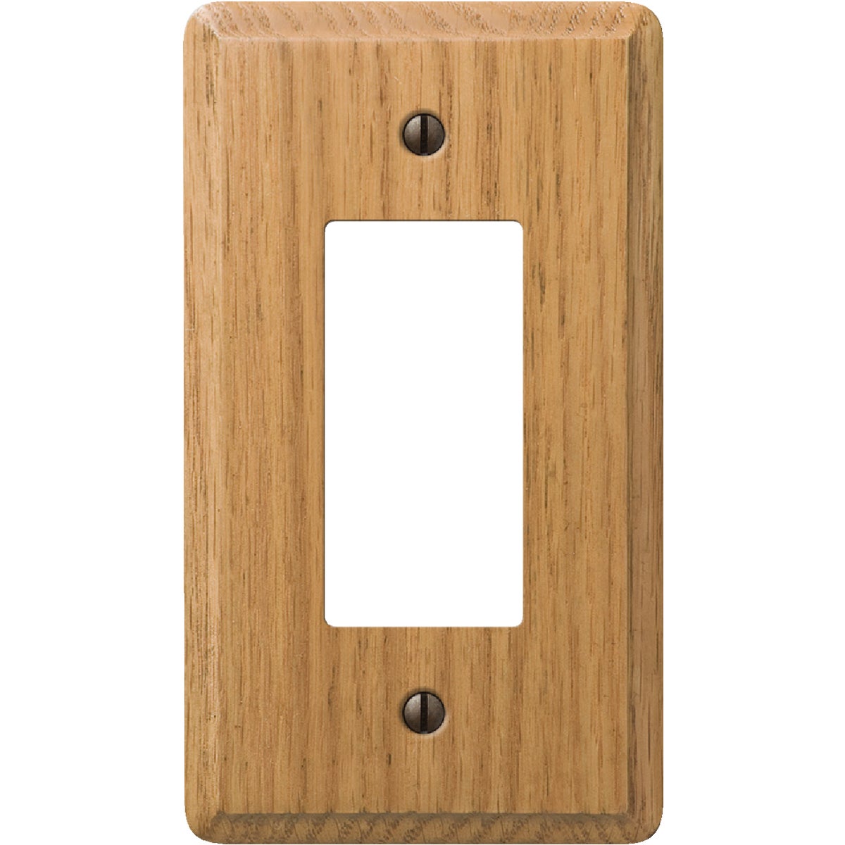 Item 551317, Solid wood GFCI (ground fault circuit interrupter) wall plate, contemporary