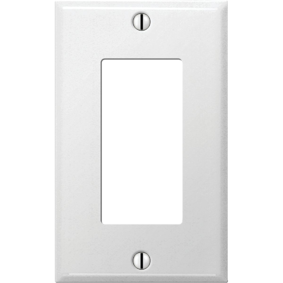 Item 551465, Stamped steel rocker GFCI (ground fault circuit interrupter) wall plate.