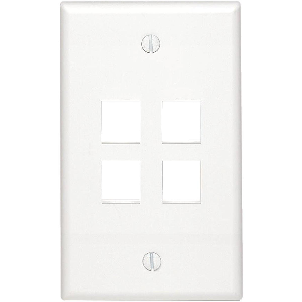 Item 558052, Quickport flush mount wall plates offer field-configurability in an 
